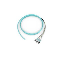 Corning 000506Q8120002M | Standard Pigtail / Standard LC Duplex MM, OM4 50um, 6F, MIC Riser, Standard Aqua Jacket 2 Meters