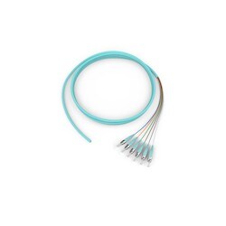Corning 006106R8131003M | Standard Pigtail / Standard ST SM, SMF, 6F, MIC Riser, Standard Yellow Jacket 3 Meters