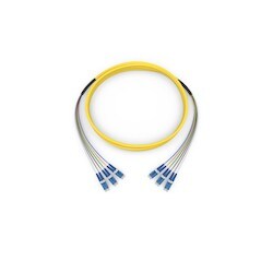 Corning 040406R8820730F | Standard LCUPC Duplex SM / Standard LCUPC Duplex SM, SMF, 6F, MIC Plenum, Standard Yellow Jacket 730 Feet