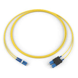 Corning 047202R5120001M | Fiber Optic Jumper, 2 F, LC Duplex to SC Duplex, Zipcord Cable, Riser, 2.0 mm legs