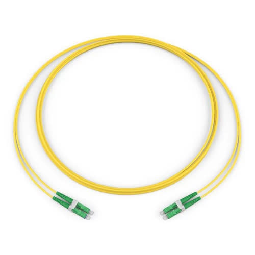 Corning 181802G5120002M | Standard LCAPC Duplex SM / Standard LCAPC Duplex SM, SMF Ultra, 2F, Zipcord Riser, Standard Yellow Jacket 2 Meters