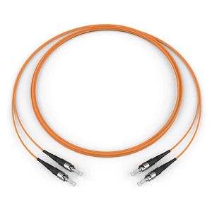 Corning 505002K5120005M | Fiber Optic Jumper, 2 F, ST compatible to ST compatible, Zipcord Cable, Riser, 2.0 mm legs