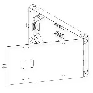 Corning WCH-SSH-2 | LANscape, Slack Storage Housing, Metal, Wall, 13.06 in. W, 1.95 in. D, 9.25 in. H, 2R, 4R