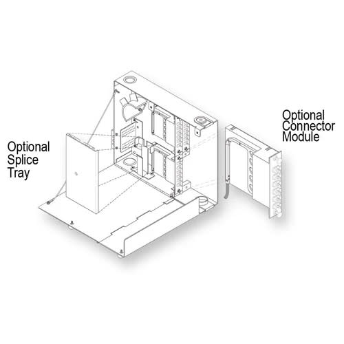 Corning WDC-001 | Distribution Center, Wall Mount, (4) Adapter