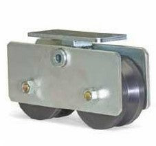 Door King 1201-010 | 4" Tandem Steel V-Wheel Assembly
