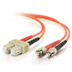 Quiktron 810-132-033 | Fiber Jumper Cable ST to SC, Duplex, Multimode, 10 M