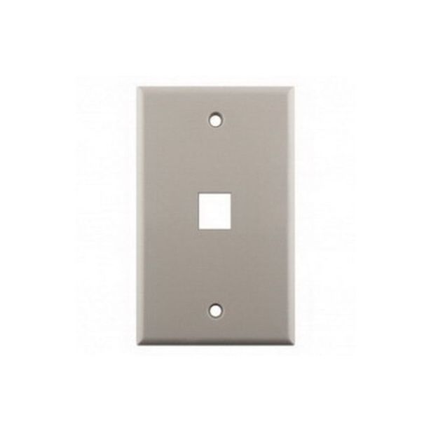 Datacomm Electronics 20-3001-AL | Keystone Plate, 1-Port Standard Size, Almond, UL