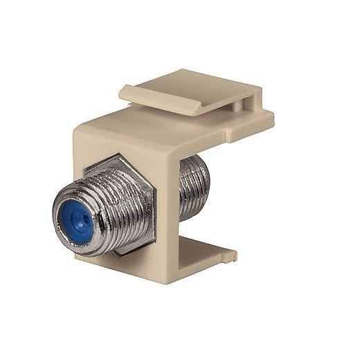 Datacomm Electronics 20-3202-IV | 2.4 GHz F-Connector Keystone Insert, Ivory, UL