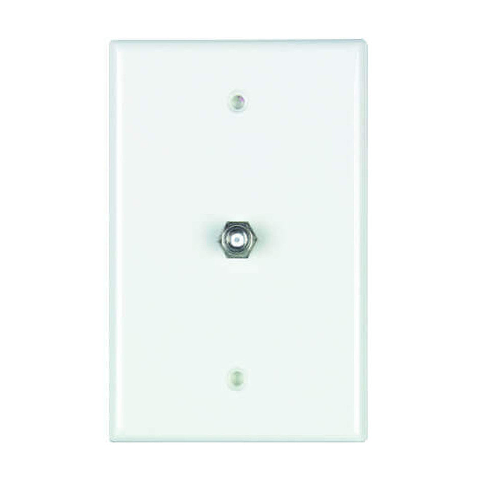 Datacomm Electronics 32-0011 | 1 GHZ Coax Wall Plate, Standard Size, Ivory, UL