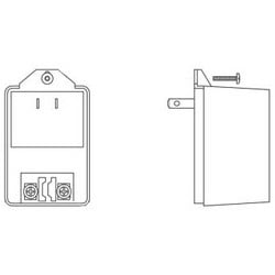 Designed Security Inc PS/AC16 | Exit Device Power Supply/Transformer, Plug-In, 120 Volt Ac Primary, 16.5 Volt Ac 20 Va Secondary, 2.25" W X 2" D X 3.63" H, White, With Led Indicator/Surge Protection