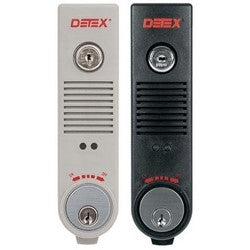 Detex Corporation EAX-500 | Door and Exit Alarm, Battery Powered, Wall Mount, 100 dB, 2.1" W x 2.38" D x 7.7" H, Gray/Black