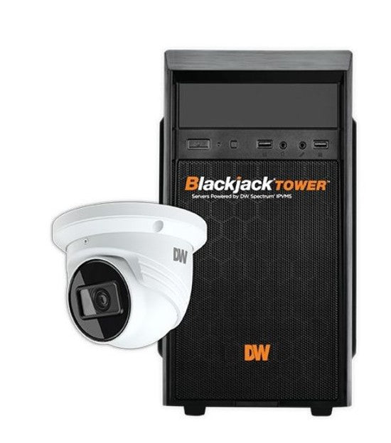 Digital Watchdog DW-MTFTKIT916 | Blackjack Mid-Size Tower NVR, 9TB with 16 X 5MP Turret IP Camera, 2.8mm Fixed Lens