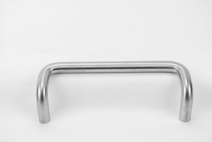 Don-Jo 1158-628 | Offset Door Pull, 12" Center to Center, 1" Diameter, Satin Aluminum