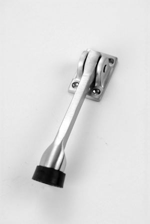 Don-Jo 1464-626 | Kickdown Door Holder, ANSI L11382, Solid Brass, Satin Chrome