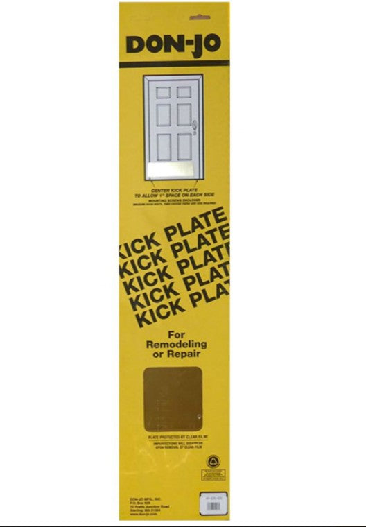 Don-Jo 18X34-630 | Kick Plate, 18" Width x 34" Height, Satin Stainless Steel