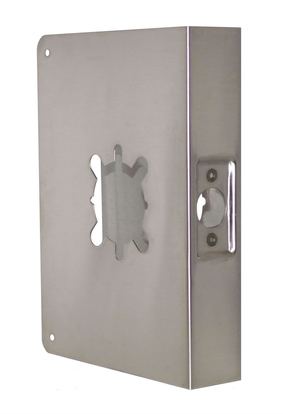 Don-Jo 33A-S-2-CW | Door Lock Wrap Around Plate, 6-1/2" Width x 9" Height, Satin Stainless Steel
