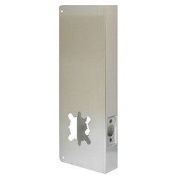 Don-Jo Mfg Inc 14-10B-2-CW | Door Lock Wrap Around Plate, 5" x 14", 2-3/4" Backset, 1-3/4" Door, 22 Gauge, Oil Rubbed Bronze, For Converting Simplex/Alarm Lock Trilogy to Lever Lock