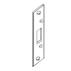 Don-Jo Mfg Inc 2-SDS-SL | Security Strike Plate, 1-1/4" x 4-7/8", 13 Gauge Steel, Silver Coated, With 3" Screw, For Deadbolt