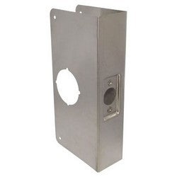 Don-Jo Mfg Inc 200-S-CW | Door Lock Wrap Around Plate, 4-1/4" x 9", 2-3/4" Backset, 2" Door, 22 Gauge, Stainless Steel, For Thicker Door