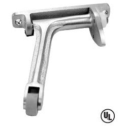 Don-Jo Mfg Inc 2080-626 | Gravity Coordinator Drop Arm, Adjustable, Field Reversible, 5-3/8" x 7", Brass, Satin Chrome Plated