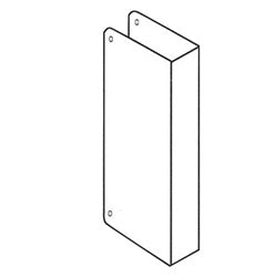 Don-Jo Mfg Inc 40-PB-CW | Door Lock Wrap Around Plate Blank, 4-1/4" x 9", 1-3/4" Door, 22 Gauge, Polished Brass, With Trim Screw