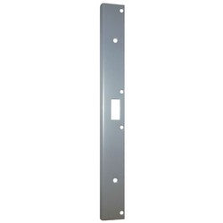 Don-Jo Mfg Inc AST-21341-BP | Security Strike Plate 1-Hole, 1-3/4" x 18", 13 Gauge Steel, Brass Plated, For Deadbolt/Key-In-Knob