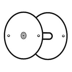 Don-Jo Mfg Inc BF-135-SL | Hole Filler Plate, 3-3/4" Diameter, 16 Gauge Steel, Silver Coated
