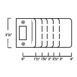 Don-Jo Mfg Inc EL-175-630 | Extended Lip Strike Plate, 1-3/4" x 2-1/4", 18 Gauge, Stainless Steel