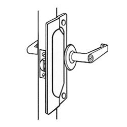 Don-Jo Mfg Inc LP-207-DU | Latch Protector, 2-3/4" x 7", 12 Gauge Steel, Duro Coated, For Outswinging Door