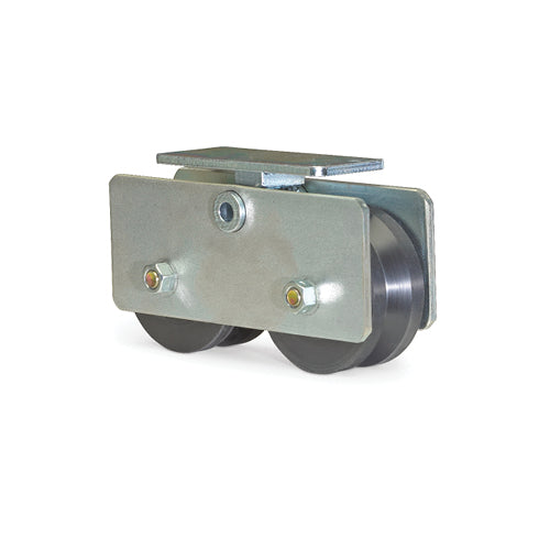 Door King 1201-010 | 4" Tandem Steel V-Wheel Assembly