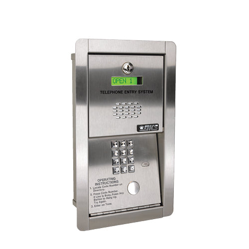 Door King 1802-091 | Telephone Entry System, Electronic Programmable Directory, Flush Mount, 16 Vac, 20 Va, 8.375" W X 3.25" D X 14" H, 16-Digit Dialing, Eeprom Memory