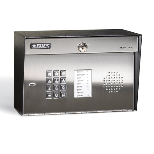 Door King 1808-082 | Telephone Entry System, 16-Digit Dialing, Surface Mount, 16 Volt Ac, 20 Va, 11" W X 6.375" D X 7.375" H, With Directory