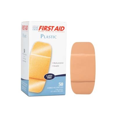 Dukal LLC 1070033 | American White Cross Plastic Adhesive Bandages 2" X 4", 50/Box