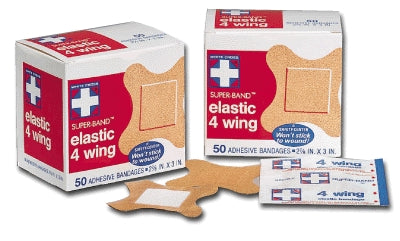 Dukal LLC 1622033 | American White Cross Elastic 4-Wing Bandages 2.875" X 3", 50/Box