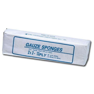 Dukal LLC 2128 | Non-Sterile Gauze Sponges 12-Ply, 2" X 2", 12-Ply, 200/Sleeve