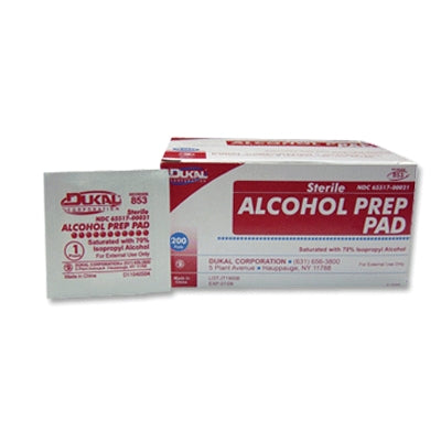 Dukal LLC 853 | Sterile Alcohol Prep Pads 200/Box