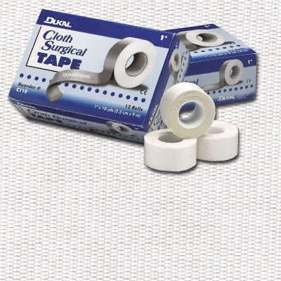 Dukal LLC C110 | Cloth Surgical Tape 1" X 10 Yards, 12 Rolls/Box