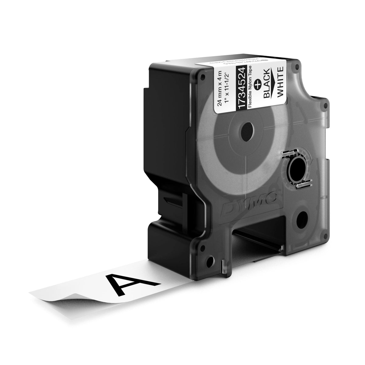 Dymo Corporation 1734524 | Rhino Label, 1" × 11.5", White Flexible Nylon, Black Ink
