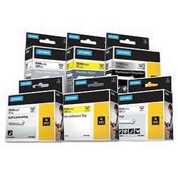Dymo Corporation 18444 | Rhino 1/2" White Vinyl (Black Print)