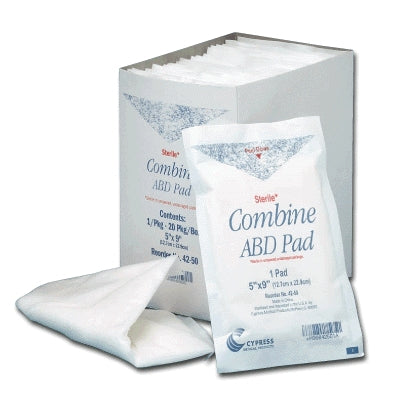 Dynarex Corporation 3501 | ABD Combine Pads, 5" X 9", 20 Pads/Box