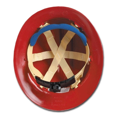 E.d. Bullard Company 33RDR | Classic Full Brim Hard Hat, 6-Point Flex Gear Ratchet Suspension, Red