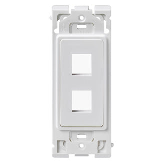 Leviton RE640-WW2 | 2-Port Renu Insert, White on White