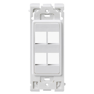 Leviton RE640-WW4 | 4-Port Renu Insert, White on White