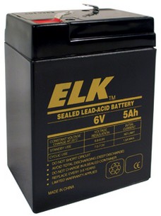 Elk Products Inc. ELK-065-0 | Sealed Lead Acid Battery, 6 V 5Ah