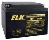 Elk Products Inc. ELK-12260 | Sealed Lead Acid Battery, 12 V 26Ah