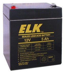 Elk Products Inc. ELK-1250 | Sealed Lead Acid Battery, 12 V 5Ah