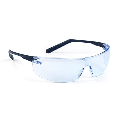 ERB Industries WELSG58BMDAF | Delta Plus Helium 15 Metal-Detectable Safety Glasses, Blue 80% VLT Polycarbonate Lens