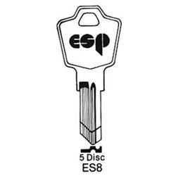 ESP Lock Products Llc ES8 BR 1 | ESP, 5 Disc, Brass (ESPES8-0000)