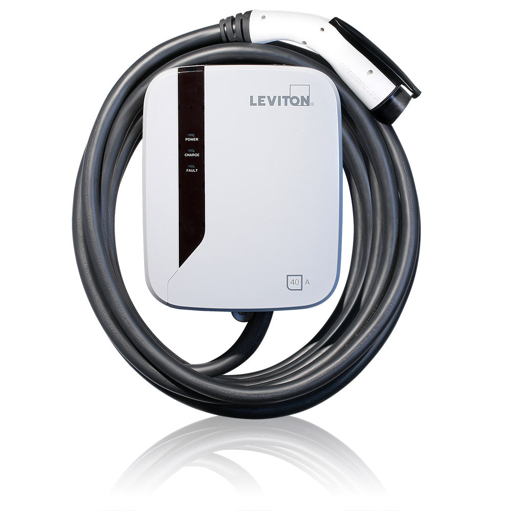 Leviton EVR40-B2C | Evr-Green Level 2 Electric Vehicle Charging Station, 40 A
