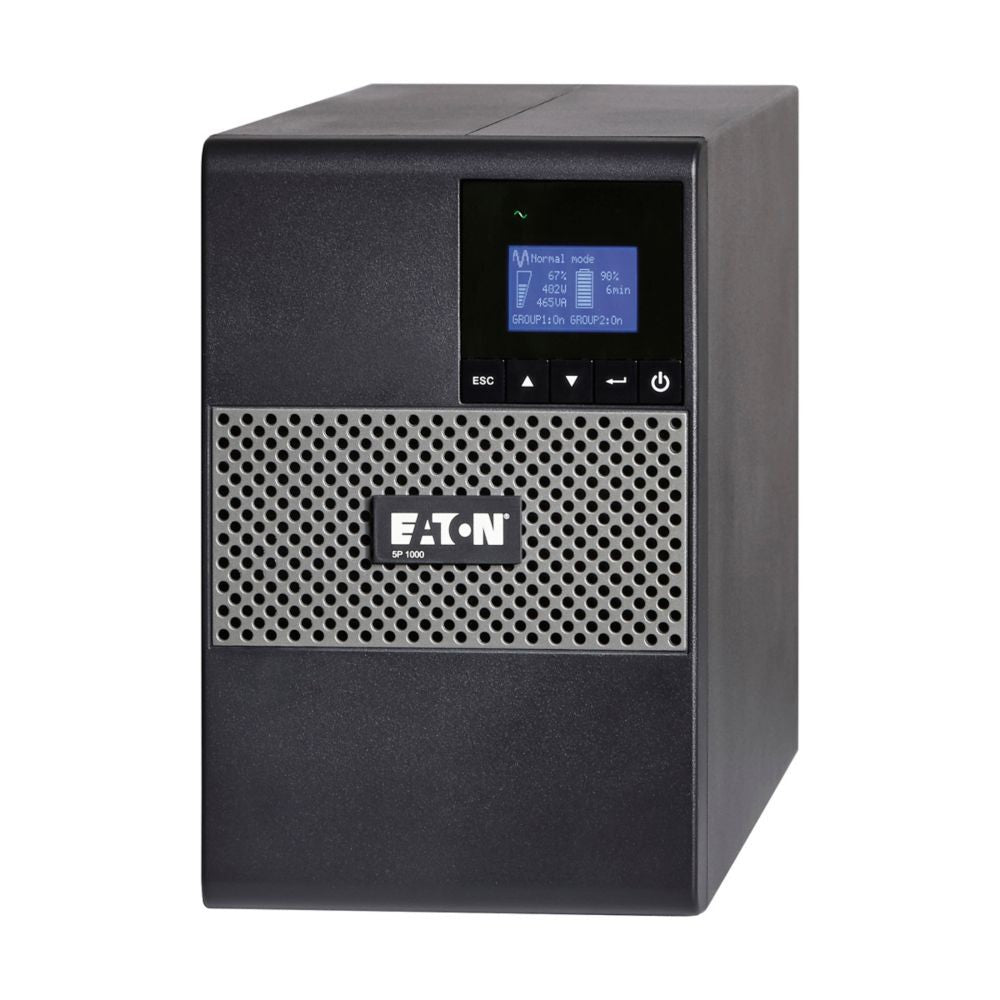 Eaton Power Quality 5P1000 | 5P UPS, Tower, 1000 Va, 770 W, 5-15P Input, Outputs  (8) 5-15R, 120V, True Sine Wave, Network Card Optional